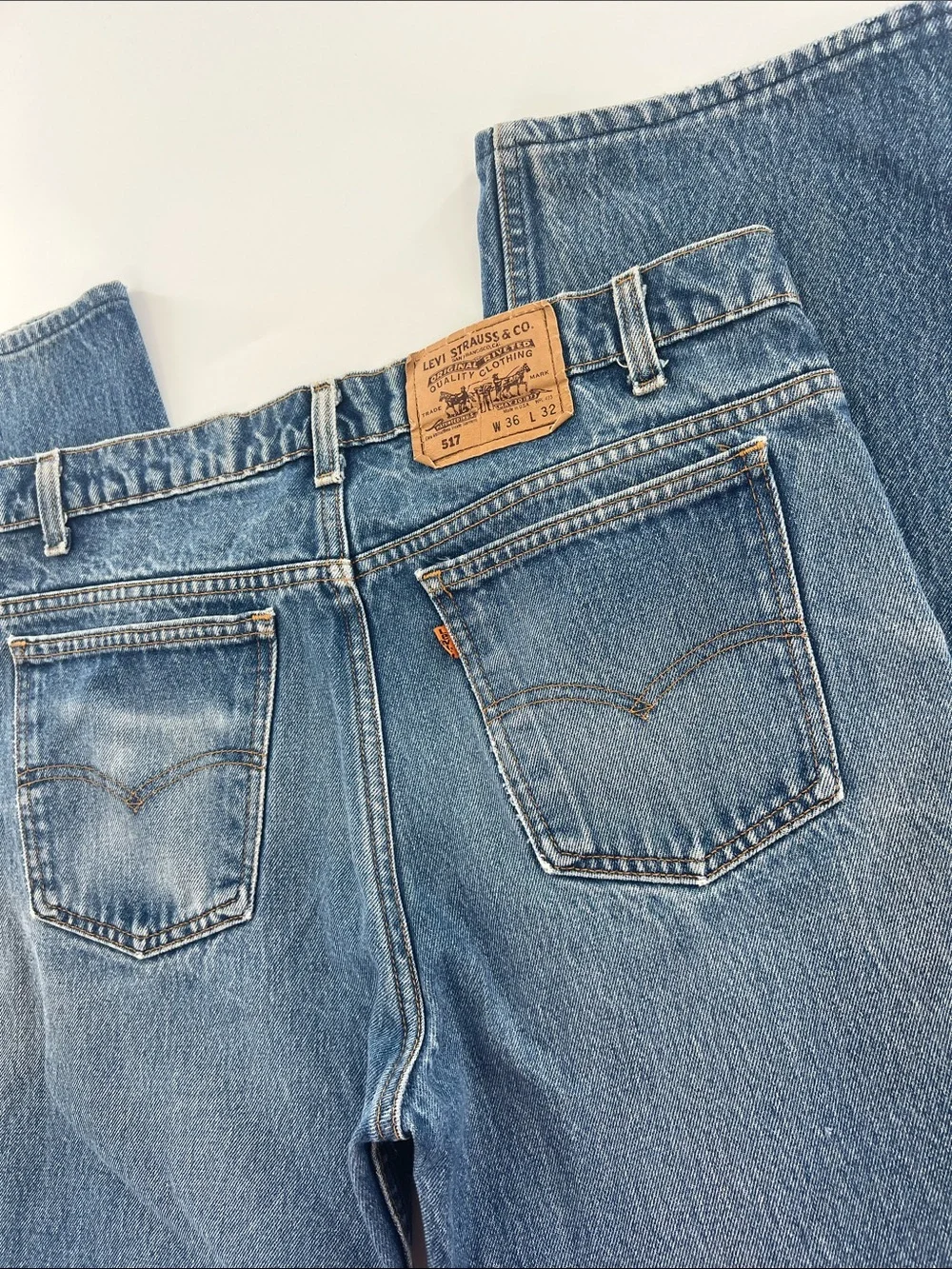 Vintage Orange Tab 517 Men’s Straight-Leg Jeans USA made Grunge gorpcore